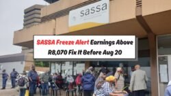 SASSA’s August 20 Deadline: Grant Suspension Looms for Beneficiaries Earning Over R8,070