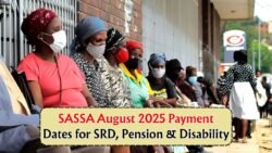 SASSA August 2025 Payment Dates Confirmed For SRD, Pension & Disability Grants